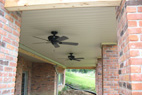 Installing the Sealing Ceiling™ vinyl under-deck ceiling system: Ceiling fans