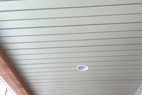Installing the Sealing Ceiling™ vinyl under-deck ceiling system: Recessed lights