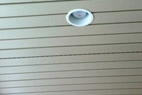Installing the Sealing Ceiling™ vinyl under-deck ceiling system: Recessed lights