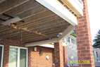Before the Sealing Ceiling™ vinyl under-deck ceiling system